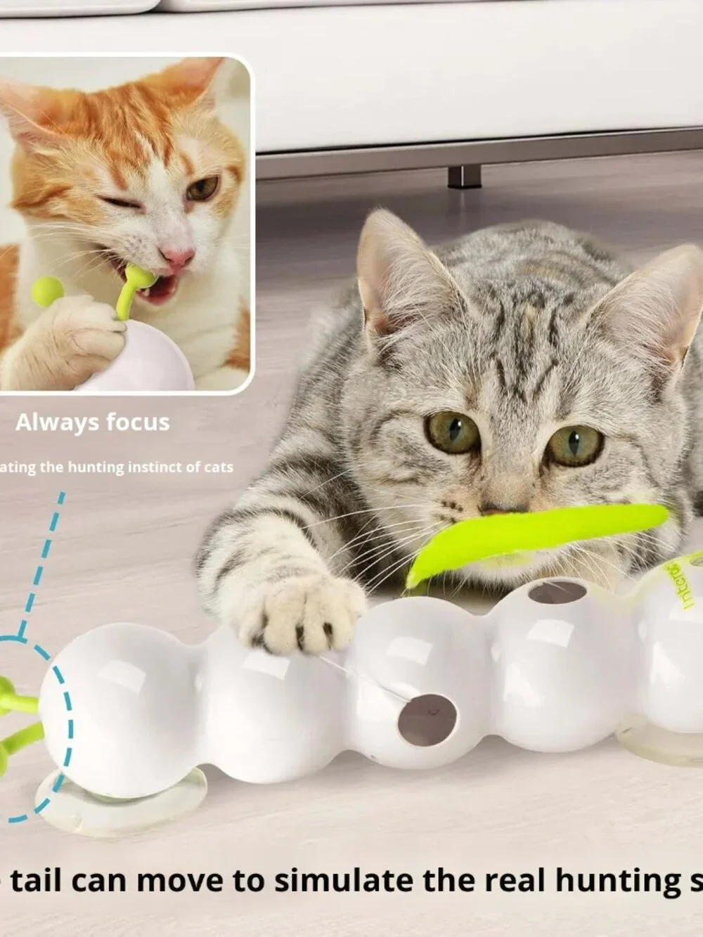Modern Eco-friendly Plastic Feather Interactive Cat Toy Smart Motion Activated W